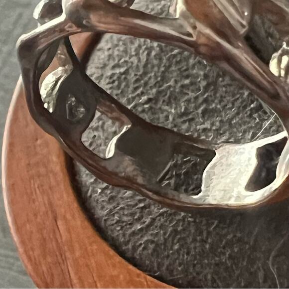 Sabika LIKE Silver Tone Pink Dangle Crystal Size 6.5 - Picture 3 of 8